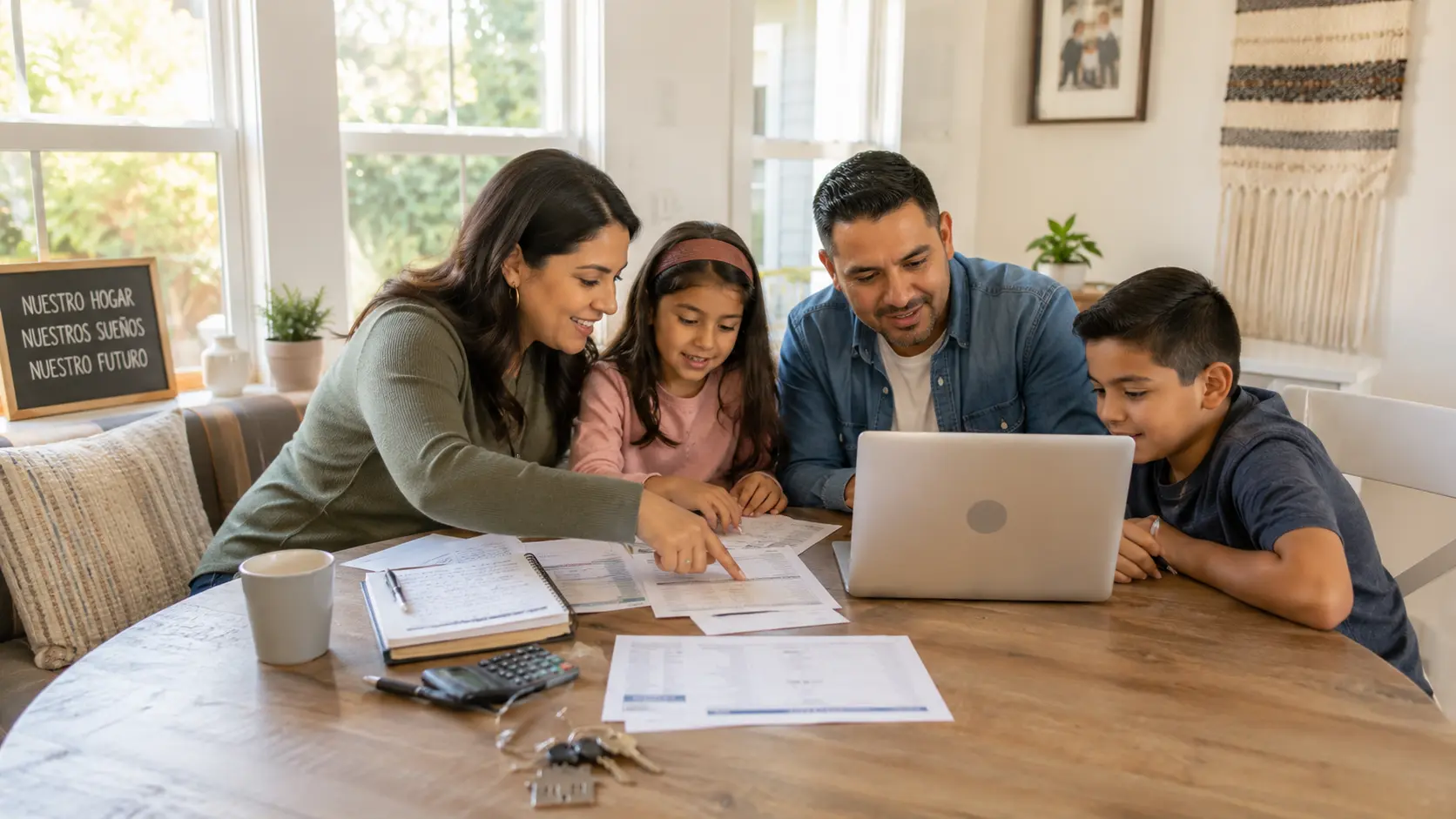 familia comprando casa en